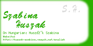 szabina huszak business card